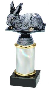 9.02.34276 Kaninchen Pokal Trophäe inkl. Beschriftung | Serie 3 Stck.