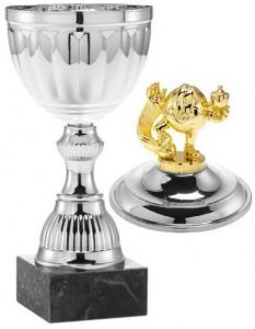 1020.006 Fussball Bambini-Fun Pokale mit Deckelfigur inkl. Beschriftung | Serie 7 Stck.