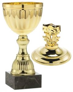 1021.024 Freundschafts Pokale mit Deckelfigur inkl. Beschriftung | Serie 7 Stck.