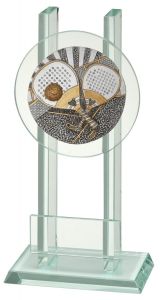 W140.098 Padel - Tennis Glaspokal/trophäe inkl. Beschriftung | 3 Größen