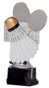 39155 Badminton Pokalfigur inkl. Beschriftung | 18,0 cm