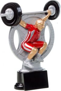 39179 Gewichtheben Pokalfigur inkl. Gravur | 18,0 cm