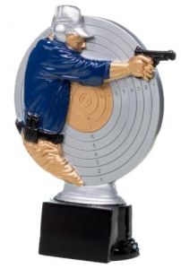 39226 Pistolenschütze Pokalfigur inkl. Gravur | 20,0 cm