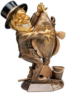 39644 Angler Pokalfigur inkl. Beschriftung | 29,0 cm