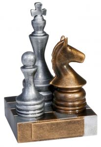 39731 Schach Kunstharzpokal inkl. Beschriftung | 15,0 cm