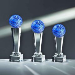 A4132 Kristalltrophäe - Pokal inkl. Beschriftung | 3 Größen