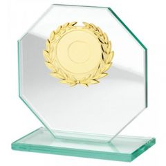 W522.46 Glaspokal mit Zierkranz inkl. Beschriftung | 150x150 mm