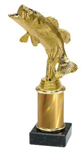 9.01.34012 Angler - Barsch Pokal Trophäe inkl. Beschriftung | Serie 3 Stck.