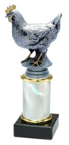 9.02.34300 Huhn - Kleintierzucht Pokal Trophäe inkl. Beschriftung | Serie 3 Stck.