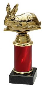 9.08.34272 Kaninchen Pokal Trophäe inkl. Beschriftung | Serie 3 Stck.