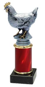 9.08.34300 Huhn - Kleintierzucht Pokal Trophäe inkl. Beschriftung | Serie 3 Stck.