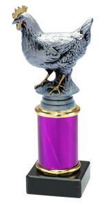 9.154.34300 Huhn - Kleintierzucht Pokal Trophäe inkl. Beschriftung | Serie 3 Stck.