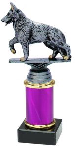 9.154.34426 Schäferhund Pokal Trophäe inkl. Beschriftung | Serie 3 Stck.