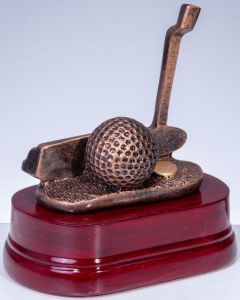 A37054 Golf Pokalfigur "Putter" inkl. Beschriftung | 13,0 cm h