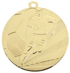 D118A Fussball Medaille 70 mm Ø inkl. Band / Kordel | montiert
