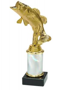 9.02.34012 Angler - Barsch Pokal Trophäe inkl. Beschriftung | 3 Gößen