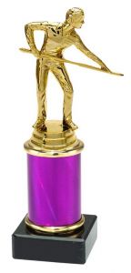 9.154.34074 Billard Pokal Trophäe inkl. Beschriftung | Serie 3 Stck.