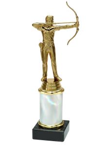 9.02.34484 Bogenschütze Pokal Trophäe inkl. Beschriftung | 21,2 cm