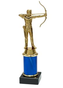 9.09.34484 Bogenschütze Pokal Trophäe inkl. Beschriftung | 21,2 cm