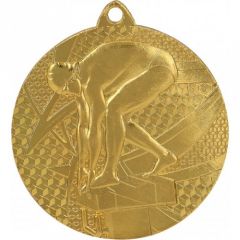 C7450.SM Schwimmer Medaille 50 mm Ø inkl. Band / Kordel  | unmontiert