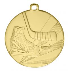 D112L.SM Eishockey Medaille 50 mm Ø inkl. Band / Kordel | unmontiert