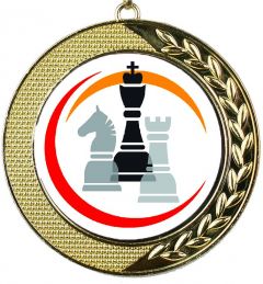 D58.SU1 Schachmedaille 70 mm Ø inkl. Band / Kordel | montiert