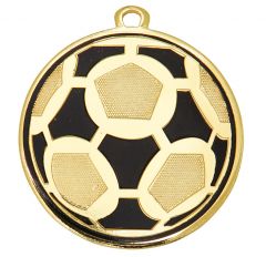 DI5009 Fussball Medaille Herford 50 mm Ø inkl. Band / Kordel | montiert