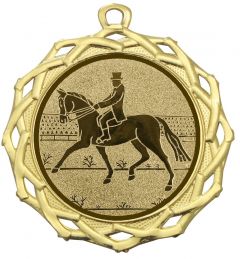 DI7003.212 Dressurreiter Medaille Görlitz 70 mm Ø inkl. Band / Kordel | montiert