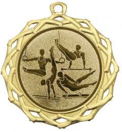 DI7003.295 Turnen Medaille 70 mm Ø inkl. Band / Kordel | montiert