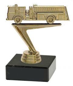 M34142 Feuerwehr - Auto Pokal-Figur mit Marmorsockel inkl. Beschriftung | 12,3 cm