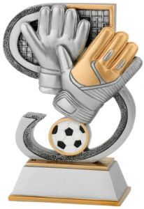 FG665 Fussball - Torhüter Kunstharzpokal inkl. Beschriftung  |16,5 cm