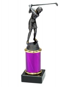 9.154.34220 Golf - Damen Pokal Trophäe inkl. Beschriftung | Serie 3 Stck.