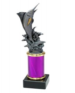 9.154.34036 Hochseeangler Pokal Trophäe inkl. Beschriftung | Serie 3 Stck.