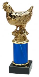 9.09.34296 Huhn - Kleintierzucht Pokal Trophäe inkl. Beschriftung | Serie 3 Stck.