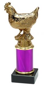 9.154.34296 Huhn - Kleintierzucht Pokal Trophäe inkl. Beschriftung | Serie 3 Stck.