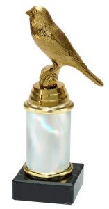 9.02.34264 Kanarienzucht Pokal Trophäe inkl. Beschriftung | 16,7 cm