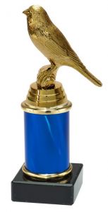 9.09.34264 Kanarienzucht Pokal Trophäe inkl. Beschriftung | 16,7 cm