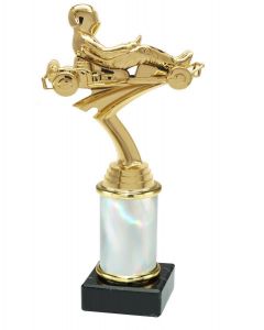 9.02.34340 Kart Pokal Trophäe inkl. Beschriftung | 22,4 cm