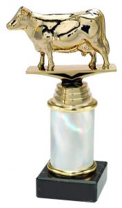 9.02.34322 Kuh Pokal Trophäe inkl. Beschriftung | Serie 3 Stck.