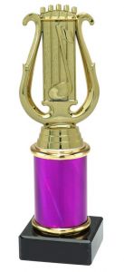 9.154.35136 Musik - Lyra Pokal Trophäe inkl. Beschriftung | 19,3 cm