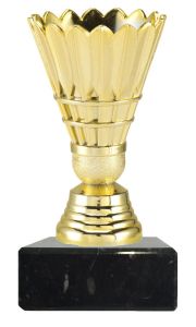 M420.526 Badminton 3D-Pokalfigur inkl. Beschriftung | 13,5 cm