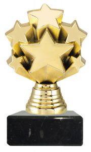 M420.529.01 Sieger - Sterne 3D-Pokalfigur inkl. Beschriftung | 13,5 cm