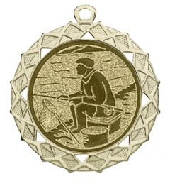 DI7003.232 Angler Medaille 70 mm Ø inkl. Band / Kordel | montiert