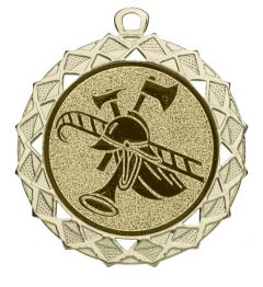 DI7003.292 Feuerwehr Medaille 70 mm Ø inkl. Band / Kordel | montiert
