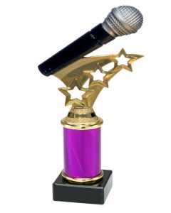 9.154.38302 Musik - Mikrofon Pokal Trophäe inkl. Beschriftung | 3 Größen