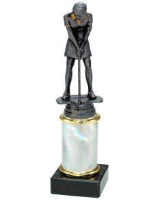 9.02.34222 Golf - Damen Pokal Trophäe inkl. Beschriftung | Serie 3 Stck.