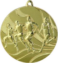 C2350 Läufer Medaille 50 mm Ø inkl. Band / Kordel | montiert