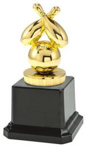 N78.040 Kegler - Bowling Pokalfigur inkl. Beschriftung | 12,5 cm