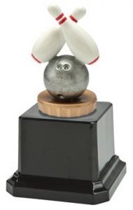 N78.FX040 Bowling - Kegler Pokalfigur Augsburg inkl. Beschriftung | 12,5 cm