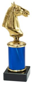 9.09.34404 Pferdekopf Pokal Trophäe inkl. Beschriftung | 17,5 cm